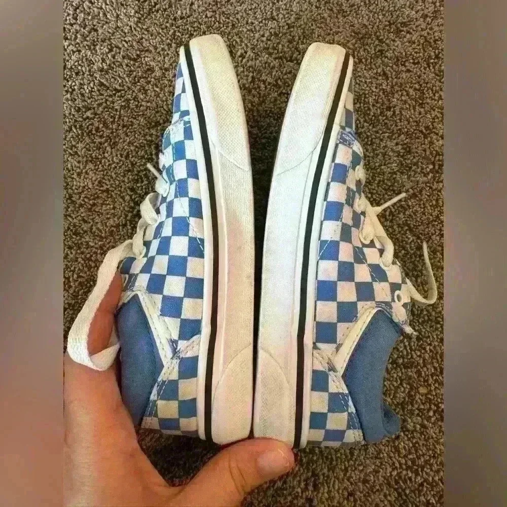 Vans shoes youth size 2 blue white
